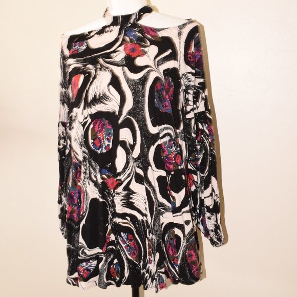 Free People XS Open Shoulder Blouse Tunic Dress - Picture 3 of 10